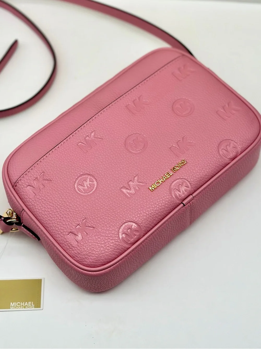 Michael Kors JET SET TRAVEL LARGE LOGO DEBOSSED CAMERA CROSSBODY BAG NWT